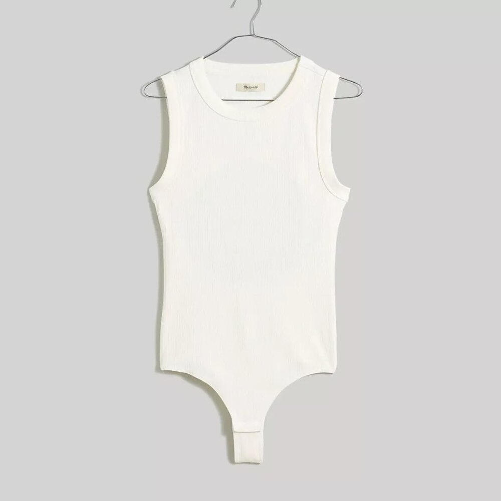 Madewell Crewneck Thong Bodysuit Sleekhold | Size M | Lighthouse